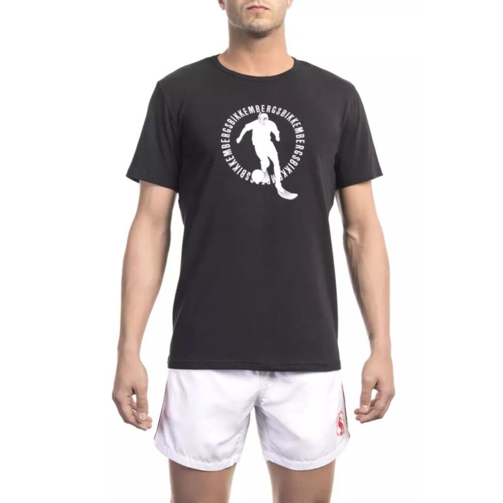 Bikkembergs Black Cotton Men Men's T-Shirt